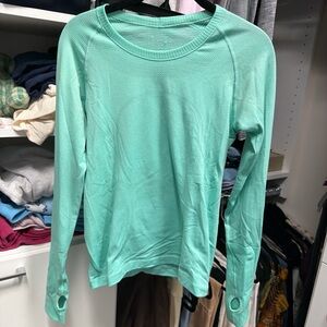 lululemon athletica Mint Green Long-Sleeve Top